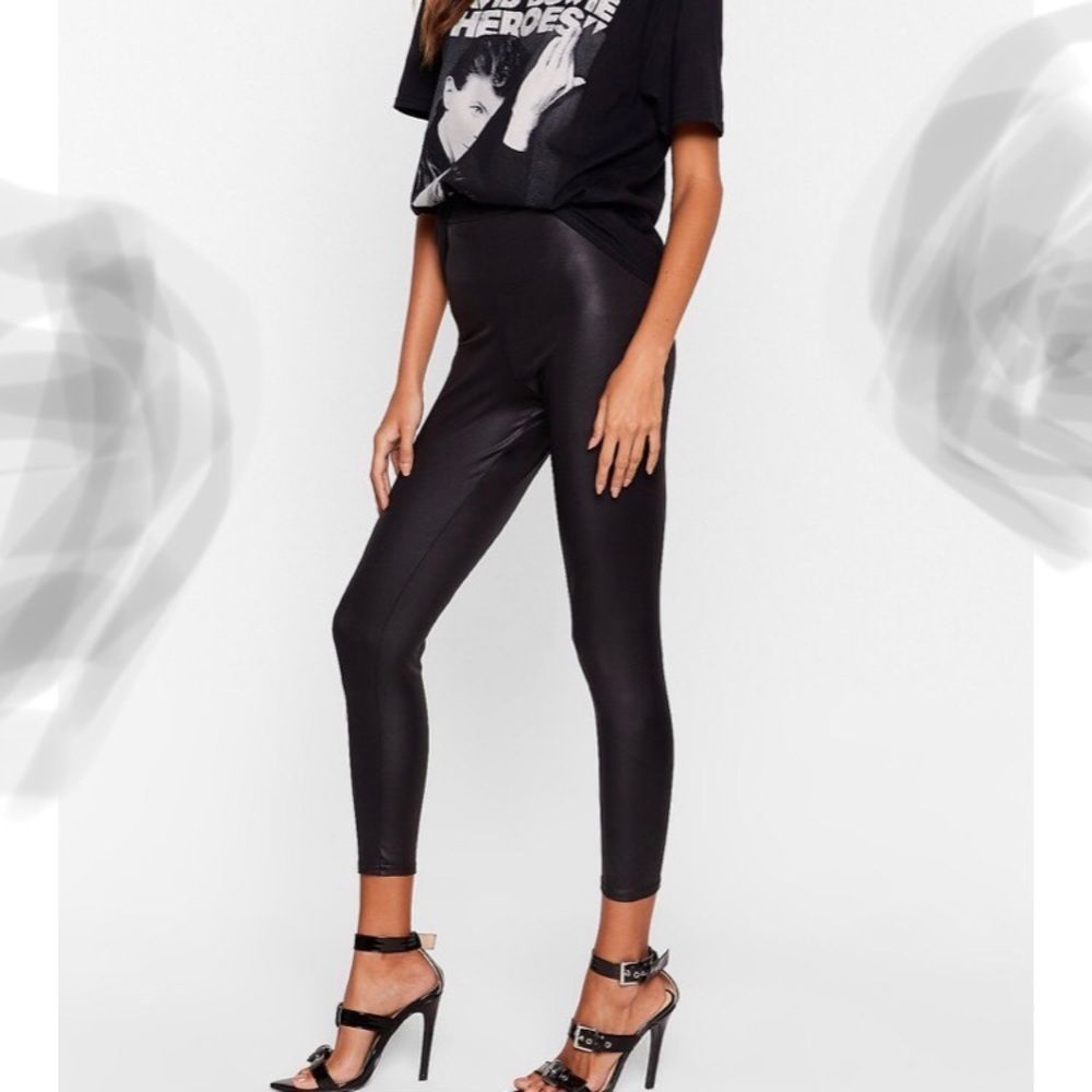 Nasty Gal Wet Do You Know High-Waisted Leggings 4